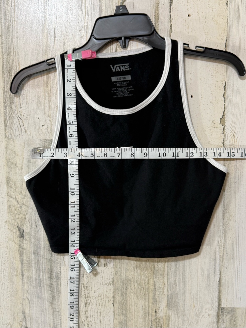 Vans Black Crop Tank with White Trim - Women's - Picture 10 of 12